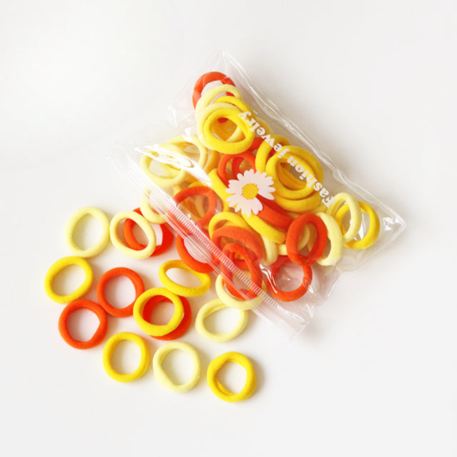 50-Pieces Seamless Hair Tie for Girls - High Elasticity Non-Damaging Hair Band, Elastic for Tying Hair, Hair Holder and Accessory