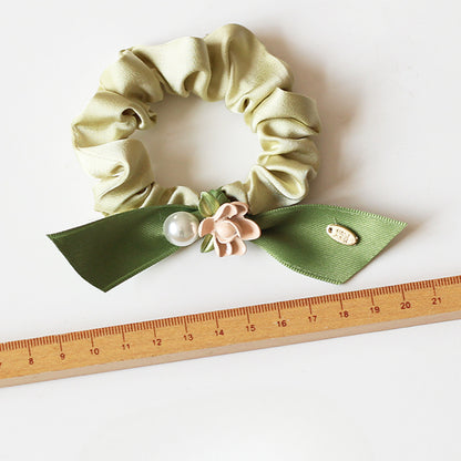 Rose Large Intestine Hair Tie - Trendy Elegant Elastic Band for Women's Hair Ties, Premium Hair Accessory