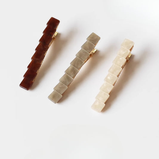 Minimalist Small Square Hair Clips - 2024 Trendy Side Clips for Women, Premium Bang Clips and Forehead Hair Accessories