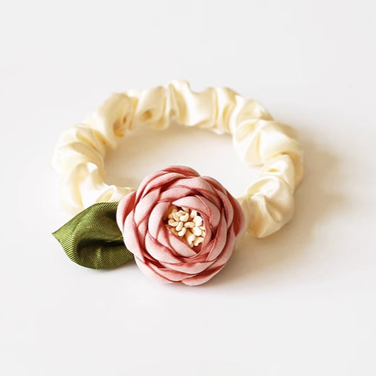 Rose Hair Tie, 2024 New High-end Stylish Hair Loop,Graceful Elastic for Women's Hairstyles