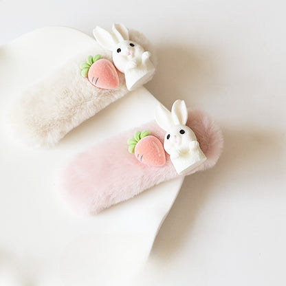 Furry Bunny Hair Clips, Cute And Trendy For Women To Style Hair
