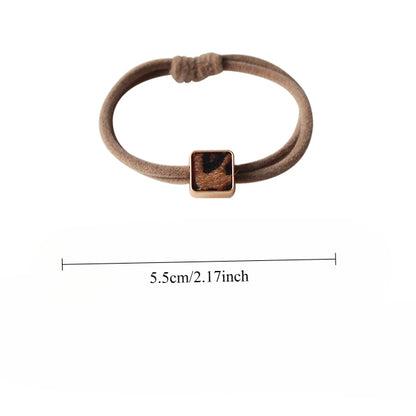 Leopard Print Heart Hair Tie - High Elasticity Durable Elastic Band for Women, 2024 New Premium Hair Loop