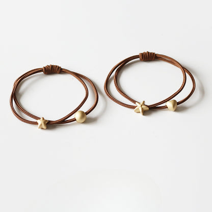 Simple Double-Layer Hair Ties, High-Elasticity And Durable For Women To Tie Hair
