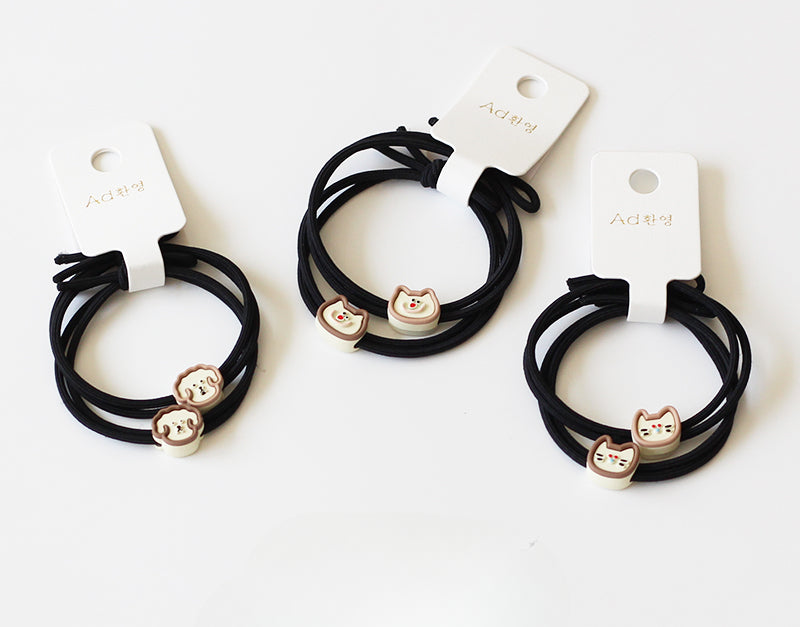Cute Cat And Dog Hair Ties, High-End And Durable For Women To Tie Hair