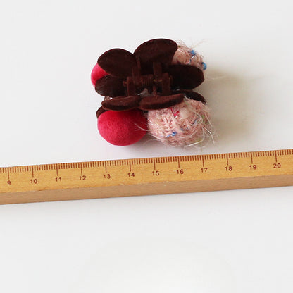 Cherry Pom-Pom Hair Clips, Cute And Stylish For Women To Style Hair In Winter