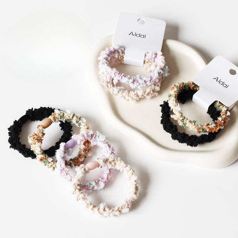 2-Piece Hair Tie Set - Trendy Elegant Elastic Bands, High Elasticity Durable Hair Ties and Small Hair Holders for Women