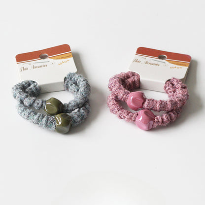 Knitted Wave Hair Ties, High-End And Durable For Women To Tie Hair