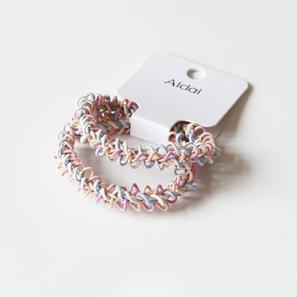 Openwork Knit Hair Ties, Durable And Stylish For Women To Style Hair