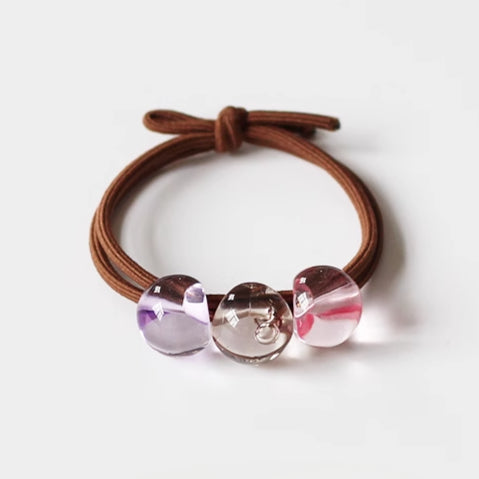 Crystal Clear High Ponytail Hair Tie - 2024 New Premium Hair Loop, High Elasticity Durable Elastic Band for Hair Ties