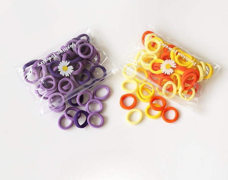 50-Pieces Seamless Hair Tie for Girls - High Elasticity Non-Damaging Hair Band, Elastic for Tying Hair, Hair Holder and Accessory