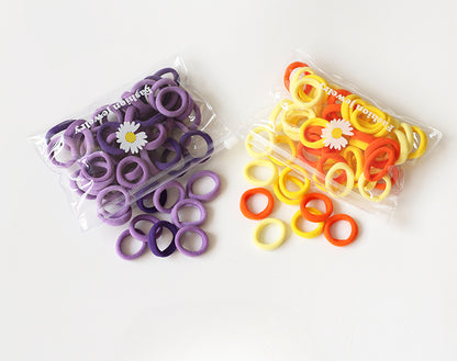 50-Pieces Seamless Hair Tie for Girls - High Elasticity Non-Damaging Hair Band, Elastic for Tying Hair, Hair Holder and Accessory