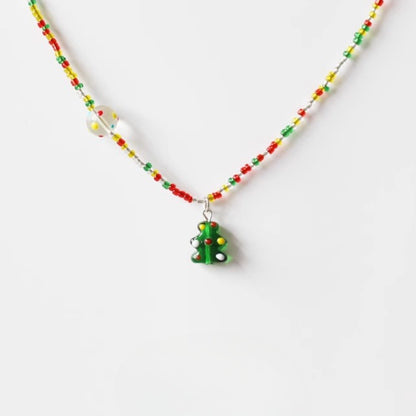 Colorful Beaded Necklace for Women - Adjustable DIY Statement Collarbone Chain