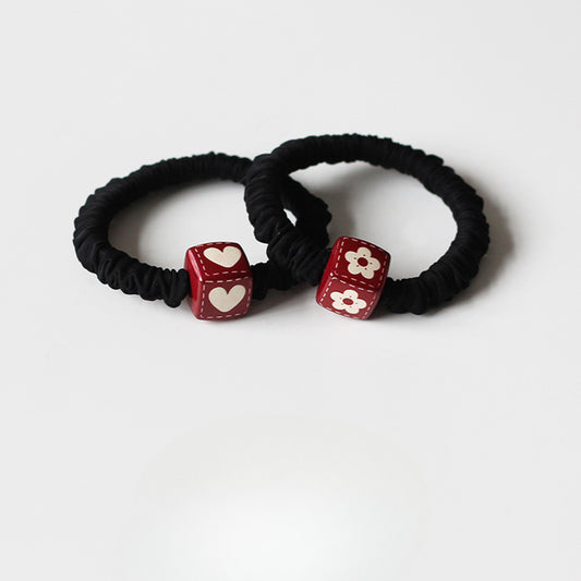 Square Hair Ties - Trendy Elegant Ponytail Elastic Bands, Thick High Elasticity Durable Hair Ties for Tying Hair