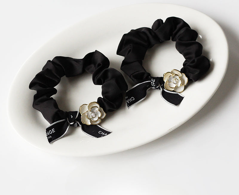 Camellia Hair Tie - Trendy Elegant Hair Accessory, 2024 New High-End Elastic Band for Women's Hair Ties