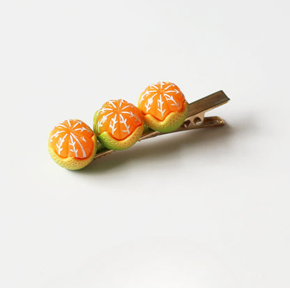 Lucky Orange Hair Clip Women Trendy New Cute Side Hair Accessory Elegant Style