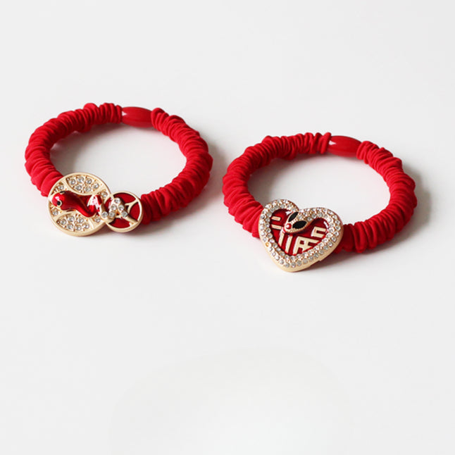 Snake And Heart Hair Ties, High-Elasticity And Durable For Women To Tie Hair