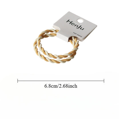 Cream Hair Tie Women Simple Elegant Ponytail Band New Hair Elastic