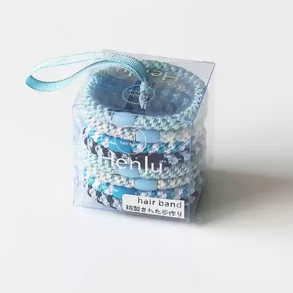 10-Piece Boxed Colorful Woven Hair Tie - Women's Bun Hair Accessory, Trendy Hair Band for Ponytails, Premium and Stylish Hair Accessory