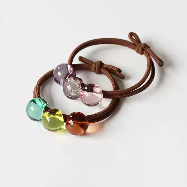 Crystal Clear High Ponytail Hair Tie - 2024 New Premium Hair Loop, High Elasticity Durable Elastic Band for Hair Ties