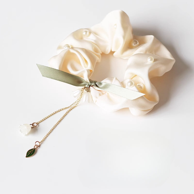 Lily of the Valley Hair Tie - Women's Premium Trendy Elegant Hair Band, 2023 New Simple Hair Accessory and Elastic