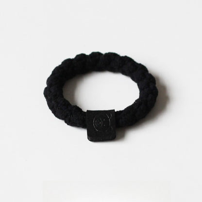 Brown small hair tie for women, trendy hairband for ponytails, high elasticity thick hair loop