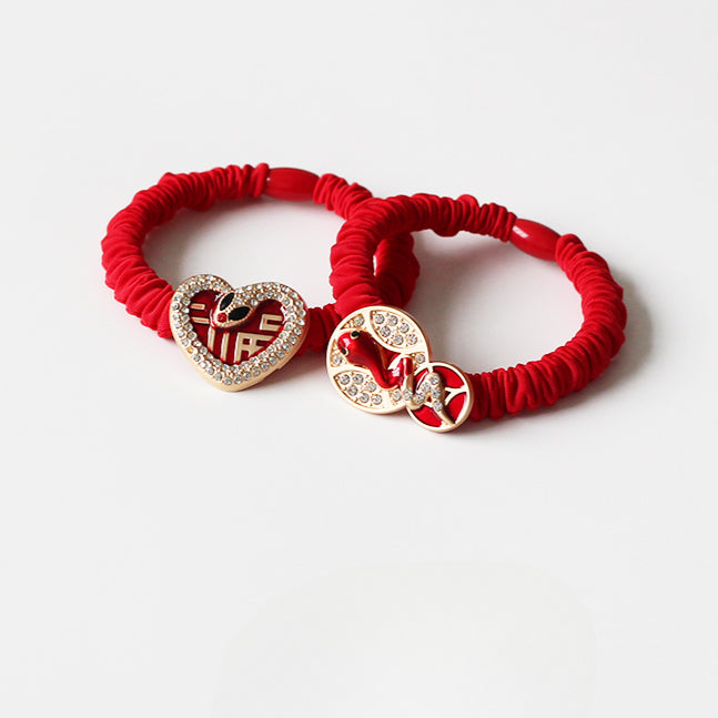 Snake And Heart Hair Ties, High-Elasticity And Durable For Women To Tie Hair