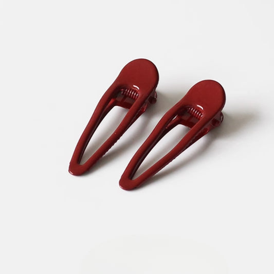 Red Hair Clip, New Sweet Side Bangs and Forehead Clip, Duckbill Hairpin for Short Hair