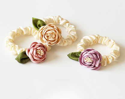 Rose Hair Tie, 2024 New High-end Stylish Hair Loop,Graceful Elastic for Women's Hairstyles