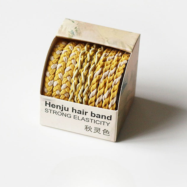 10-piece Boxed Dark-toned Hair Ties, 2024 New Stylish Hair Loops, Simple Small Elastics for Women's Hairstyles