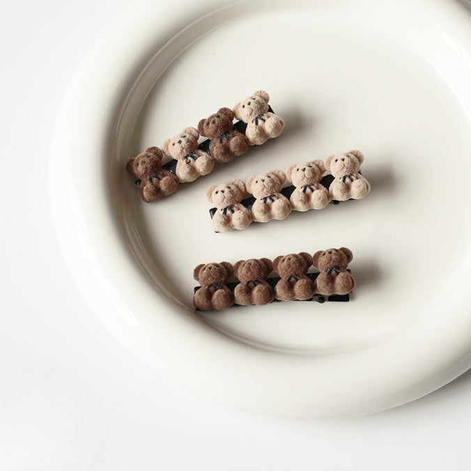 Velvet Bear Hair Clips, Cute And Stylish For Women To Style Hair