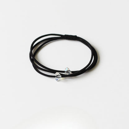 Textured Oval Hair Tie Thick Elastic Band Women New Simple Ponytail Hair Accessory
