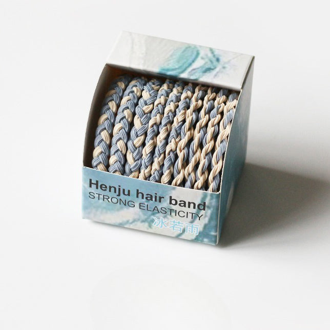 10-piece Boxed Dark-toned Hair Ties, 2024 New Stylish Hair Loops, Simple Small Elastics for Women's Hairstyles