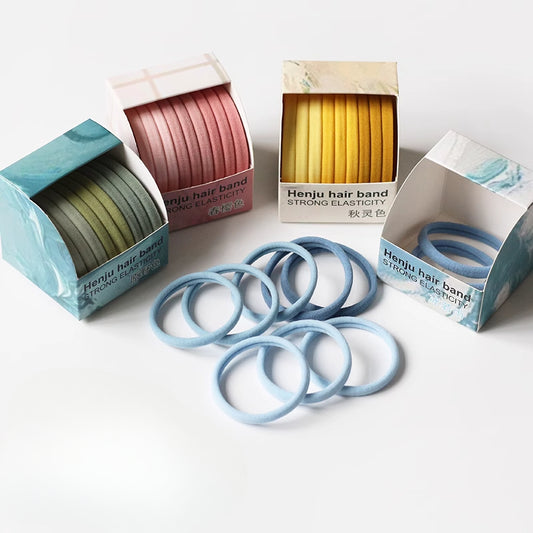 10 Seamless Hair Ties - 2024 Elegant Hair Bands for Women