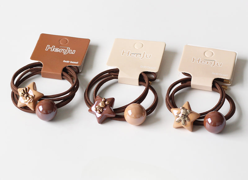 Star-Shaped Pearl Hair Ties, High-End And Durable For Women To Tie Hair