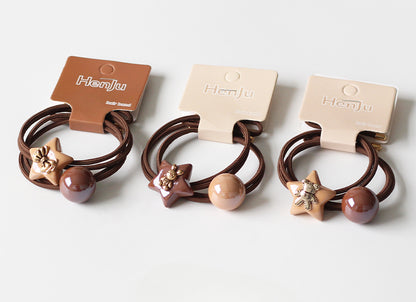 Star-Shaped Pearl Hair Ties, High-End And Durable For Women To Tie Hair