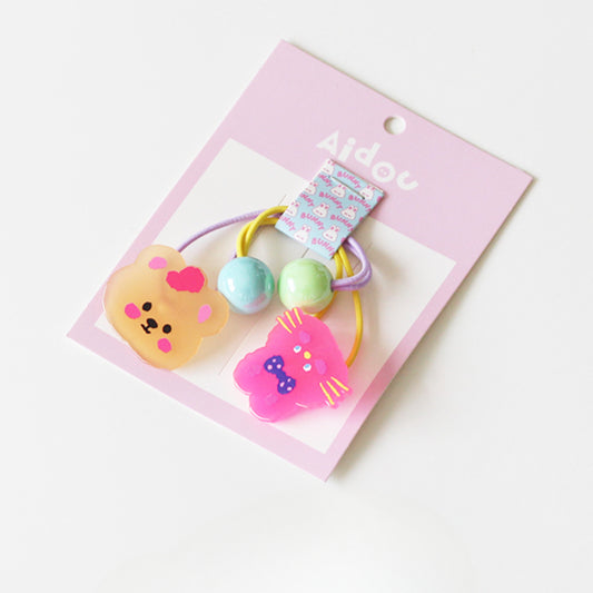 Cute Animal Hair Ties - 2024 New Cartoon Hair Bands, High Elasticity Durable Elastic Bands for Tying Hair