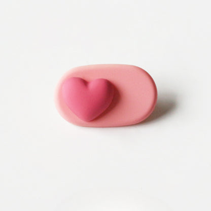 Pink Hair Clip Cute Side Accessory Playful Design For Women Girly Hairpin