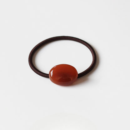 Textured Oval Hair Tie Thick Elastic Band Women New Simple Ponytail Hair Accessory
