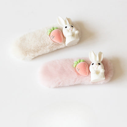 Furry Bunny Hair Clips, Cute And Trendy For Women To Style Hair