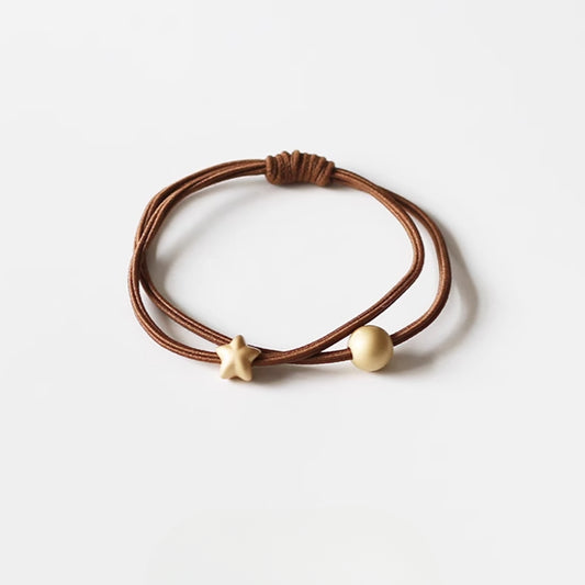 Simple Double-Layer Hair Ties, High-Elasticity And Durable For Women To Tie Hair