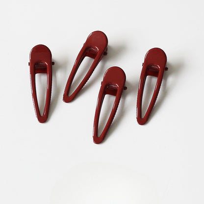 Red Hair Clip, New Sweet Side Bangs and Forehead Clip, Duckbill Hairpin for Short Hair