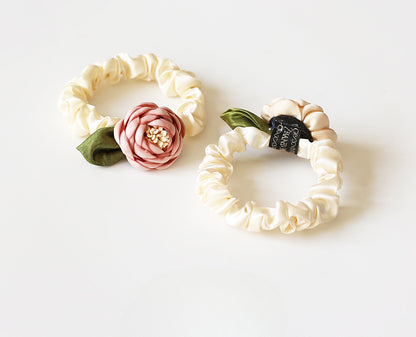 Rose Hair Tie, 2024 New High-end Stylish Hair Loop,Graceful Elastic for Women's Hairstyles