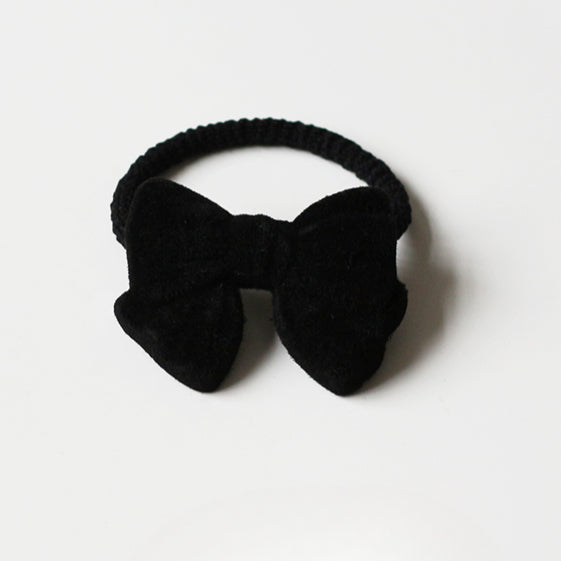 Velvet Bow Hair Tie - New Elegant Red Hair Band, Trendy Forest Style Elastic for Women's Hair Ties