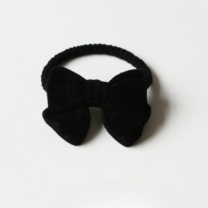 Velvet Bow Hair Tie - New Elegant Red Hair Band, Trendy Forest Style Elastic for Women's Hair Ties