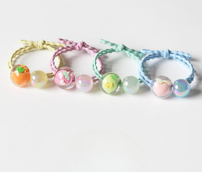 Crystal Fruit Hair Tie, 2024 New High-end Stylish Hair Accessory, Cute Elastic for Women's Hairstyles