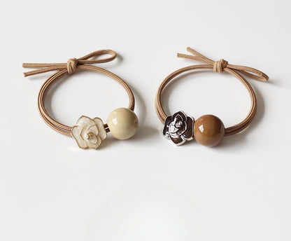 Camellia Hair Tie, High-end Hair Loop for Women, Elastic for Hairstyles