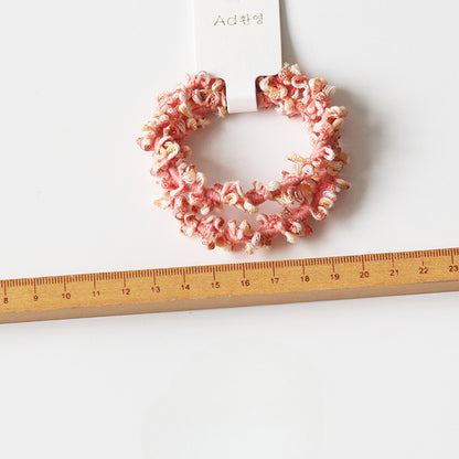 Colorful Bead Hair Tie, High Elasticity Durable Hair Band for Women, 2024 New High-end Hair Loop Accessory