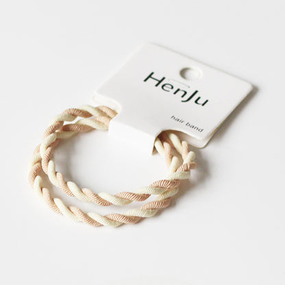 Cream Hair Tie Women Simple Elegant Ponytail Band New Hair Elastic