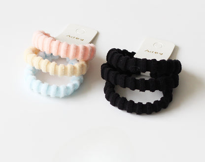 3-Piece Thick High Elasticity Jacquard Towel Loop - Seamless Durable Hair Ties, Elastic Bands, and Simple Hair Holders