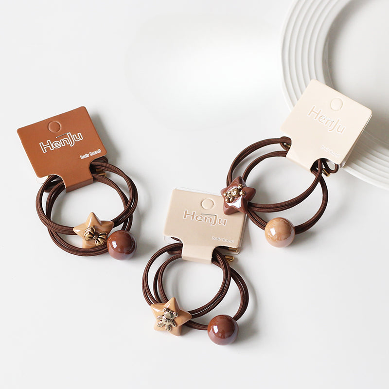 Star-Shaped Pearl Hair Ties, High-End And Durable For Women To Tie Hair